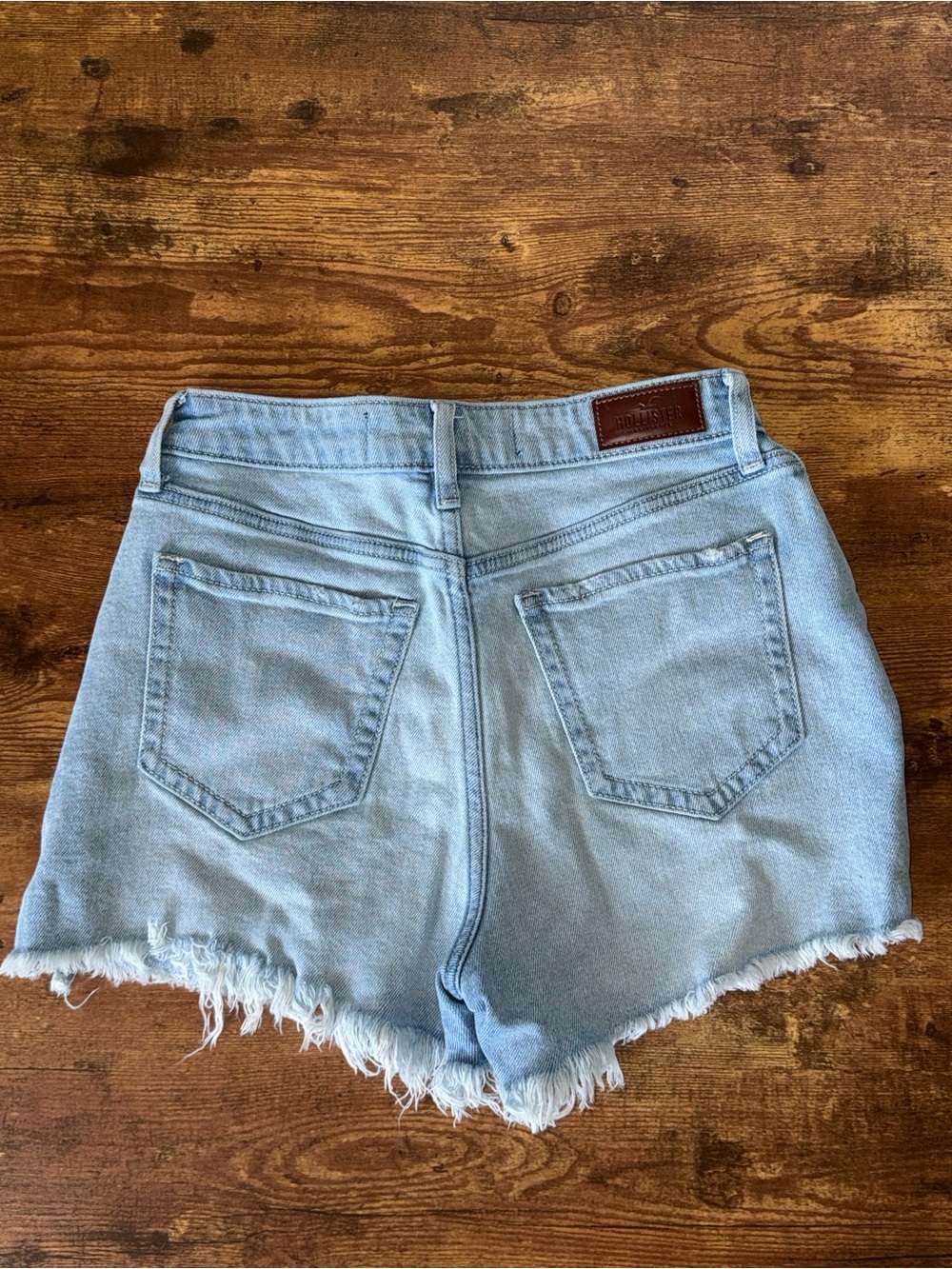 Hollister Light Blue Distressed Jean Shorts